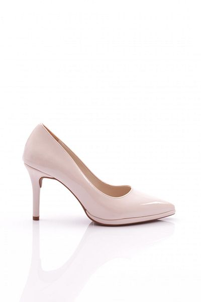 DGN Ecru Patent Leather Women's Heeled Shoes - 433112821