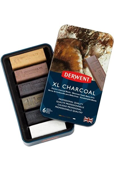 Derwent Xl Charcoal 6'lı Kömür Füzen Blok Seti / 2302009