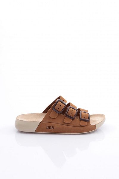 DGN Taba Nubuck Women's Slippers - Buckle and Three Straps 263102623