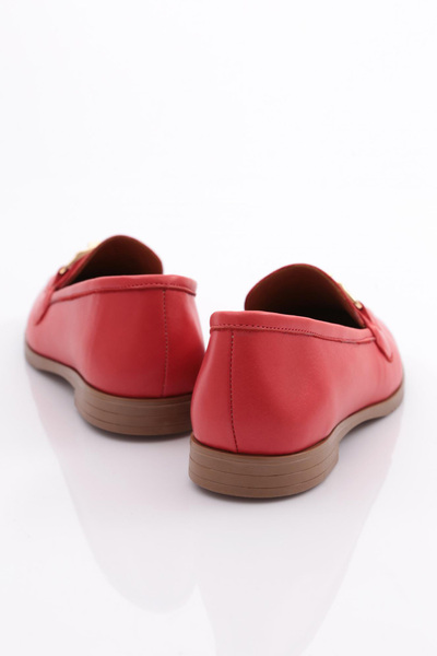 DGN Women's Stitched Flower Ornament Ballerinas - Red 1732110