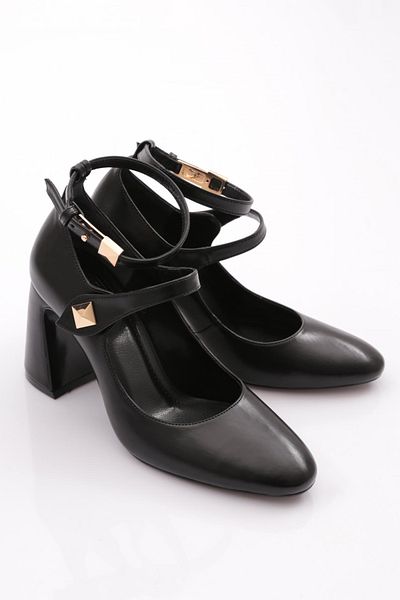DGN 8073 Pantofi cu toc pentru femei cu curele la gleznă