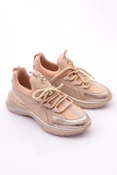 DGN 080 Pantofi sport cu talpă înaltă cu șireturi pentru femei