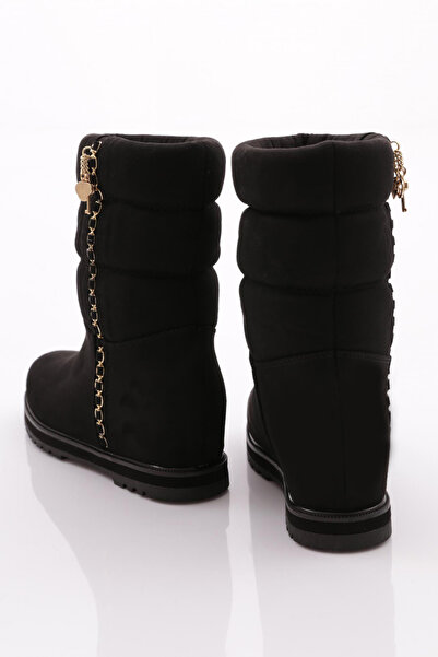 DGN Μαύρες σουέτ γυναικείες μπότες - 742333138