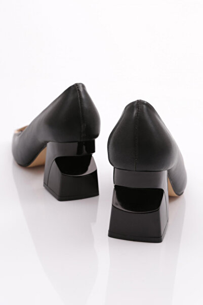 DGN Kadın Kalın Topuklu Ayakkabı Siyah 217892621