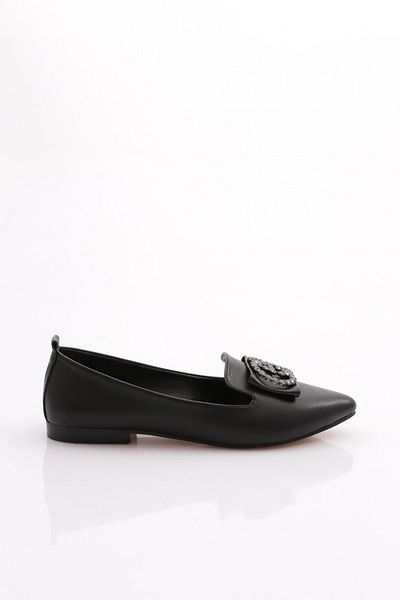 DGN K061 – Ballerinas mit spitzer Zehenpartie und Schnalle für Damen