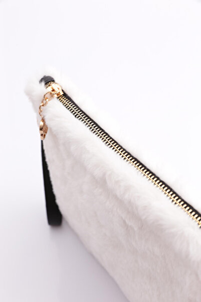 DGN Kadın Kürklü Çanta Beyaz 52173448