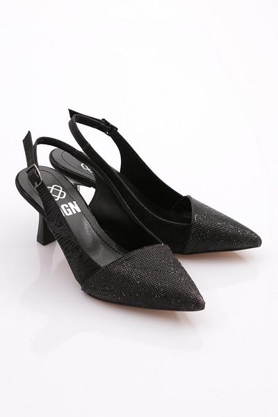 DGN Pantofi rochii de seara dama cu dungi negre 2193102621