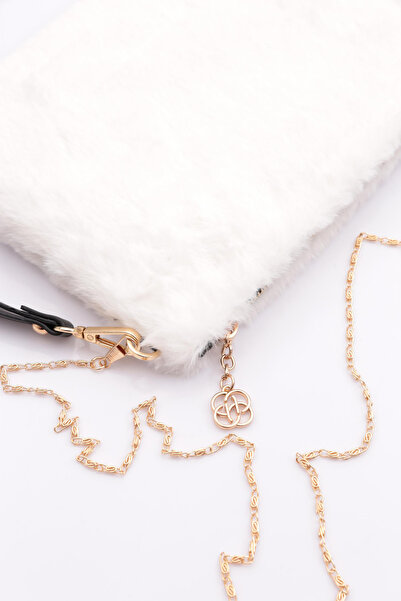 DGN Kadın Kürklü Çanta Beyaz 52173448