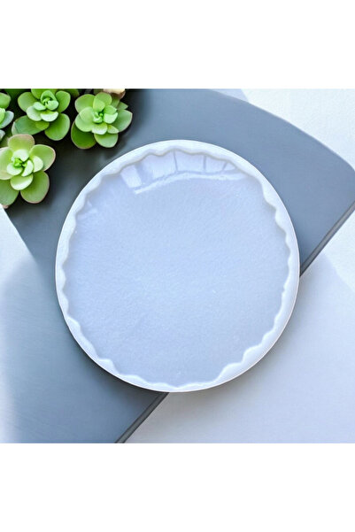 HOBİ YAP Yuvarlak Tepsi Epoksi Reçine  Silikon Kalıbı (20x20 cm)