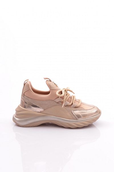DGN 080 Pantofi sport cu talpă înaltă cu șireturi pentru femei