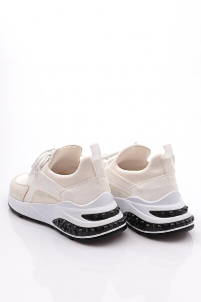 DGN 023-1 Women's Lace-Up Back Point Patterned Sports Shoes