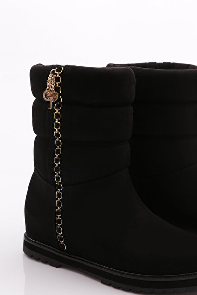 DGN Μαύρες σουέτ γυναικείες μπότες - 742333138