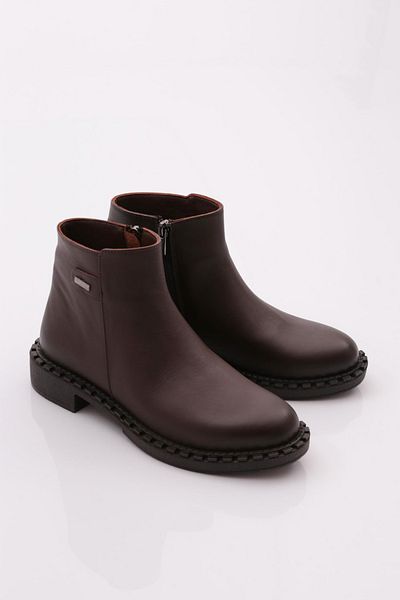 DGN Women's Floater Boots - Buckle, Brown Color, Genuine Leather, 15435106