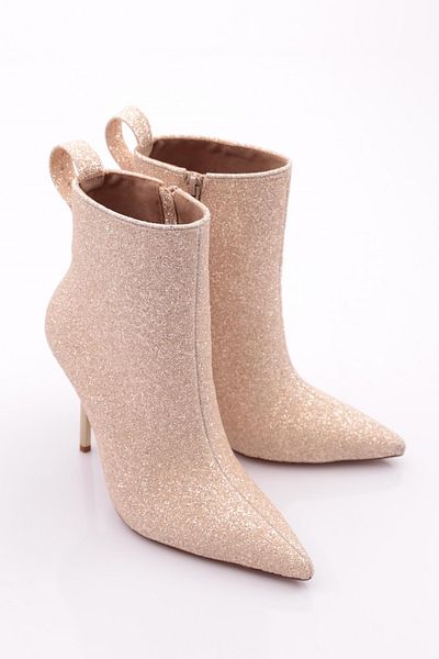 DGN Gold Glitter γυναικείες μπότες με τακούνι - 91293557
