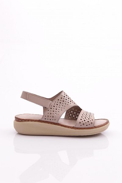 DGN 323 Damen – Knöchelriemensandalen mit Lochmuster