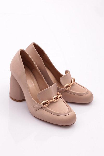 DGN 6029 Pantofi cu toc pentru femei cu accesorii din fier