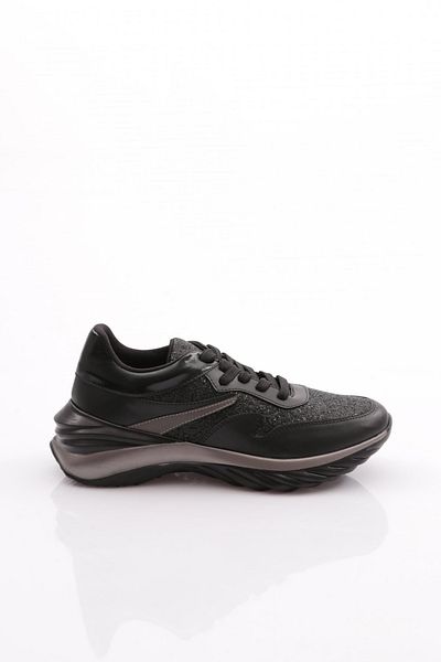 DGN Women's Lace-Up Sneaker Shoes Black-Black 85133410