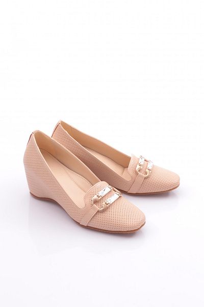 DGN Pantofi cu toc de damă bej - 354173539