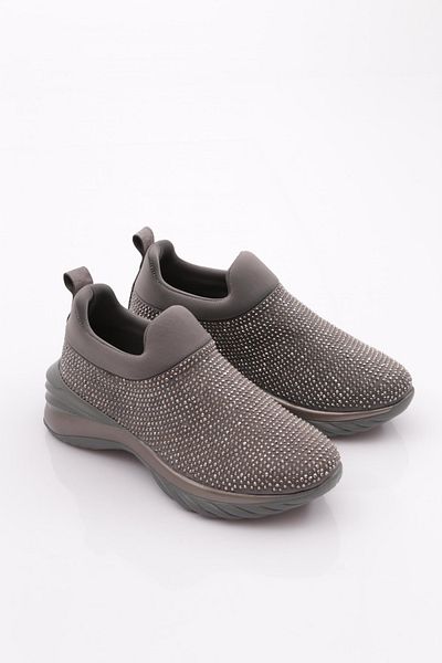 DGN Women's Thick Sole Lace-Up Sneaker Shoes Gray 84133410