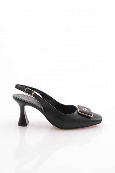 DGN 24233 Pantofi de damă cu toc cu spatele deschis