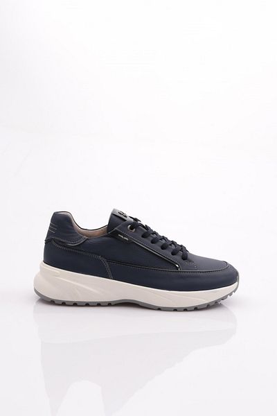 DGN Pantofi sport pentru bărbați din piele naturală bleumarin 679103617