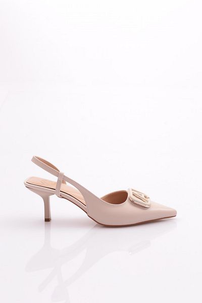 DGN Pantofi de damă cu toc deschis, bej 410953378
