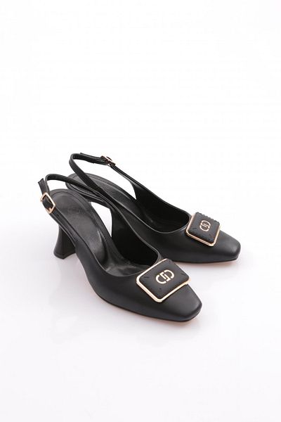DGN 24233 Pantofi de damă cu toc cu spatele deschis