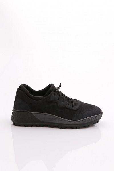 DGN Ανδρικά παπούτσια Comfort με κορδόνια Μαύρα Nubuck Γνήσιο δέρμα 791033616
