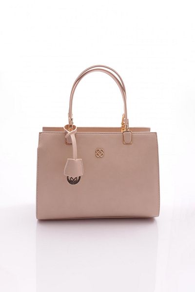 DGN Beige Women's Bag with Brooch Detail - 6553434