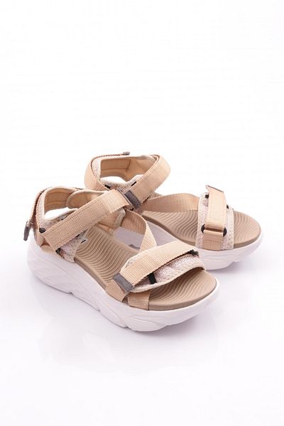 DGN Beige Women's Sandals - Velcro, Model 292911212893376