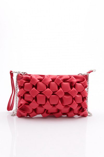 DGN Women's Knot Patterned Shoulder and Shoulder Bag Red 21123722