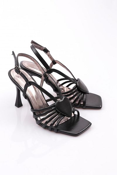 DGN 4030 Pantofi cu toc pentru femei cu model de inimă