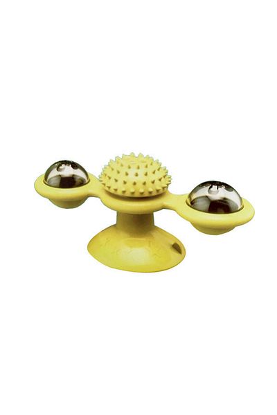 Ebi Cat Toy Windmill with Suction Cup Yellow Hnzrn