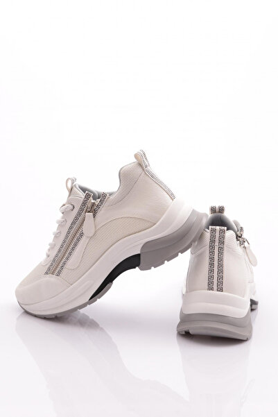 DGN 30164 Kadin Bağcikli Fermuarli Spor Ayakkabı