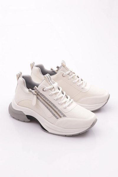 DGN 30164 Pantofi sport pentru femei cu șireturi și fermoar