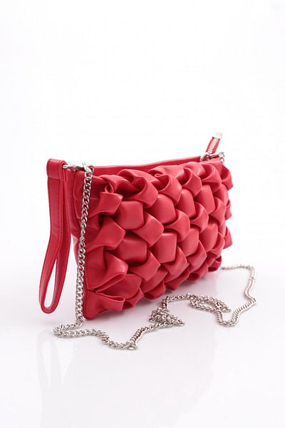 DGN Women's Knot Patterned Shoulder and Shoulder Bag Red 21123722