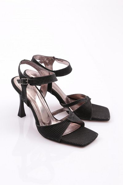 DGN 4024 Pantofi cu toc pentru femei cu curele la gleznă