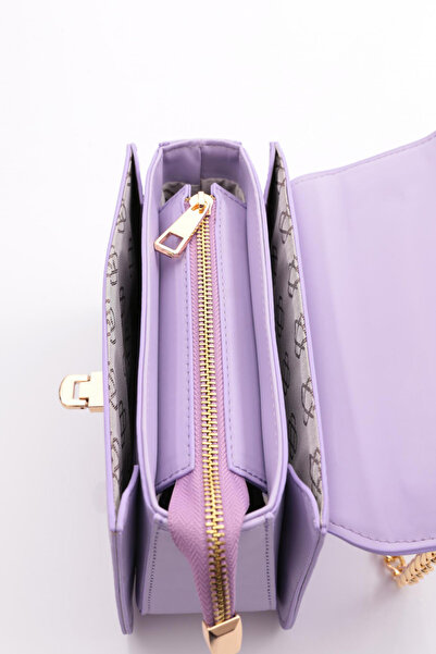 DGN Lilac Women's Bag - Chain and Handle Design 6593434