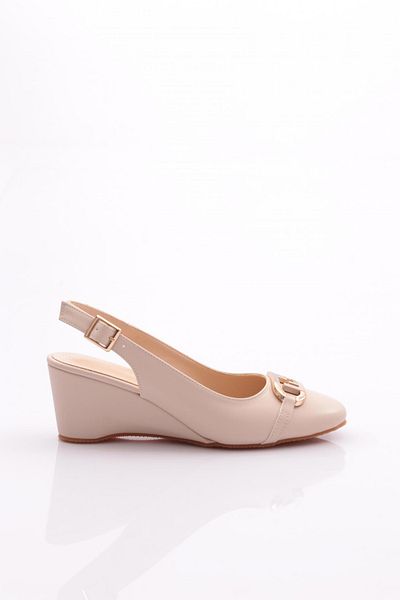 DGN 24317 Women's - Open Back Wedge Heeled Shoes