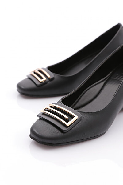 DGN Women's Buckle Wedge Sole Shoes Black 364123539