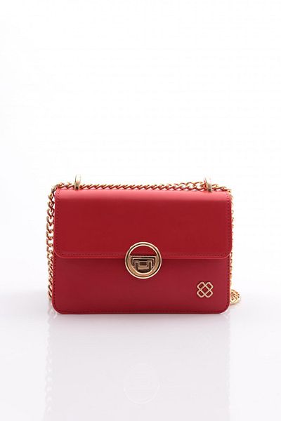DGN Red Chain Handle Women's Bag - 6593434
