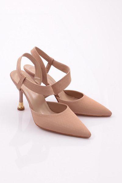 DGN Pantofi de damă cu toc subțire cu model nud 21333534