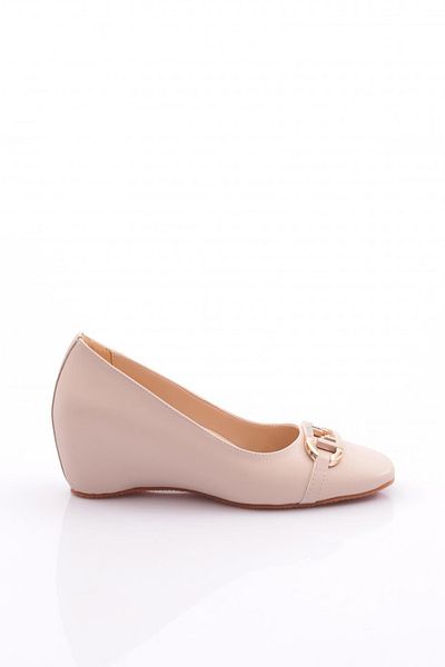 DGN Women's Metal Aksi Heeled Shoes Ecru 354743539