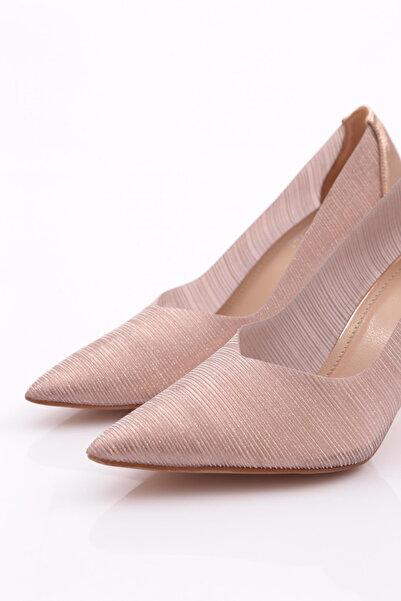 DGN Kadın Ince Topuklu Ayakkabı Rose Çizgili 21413534