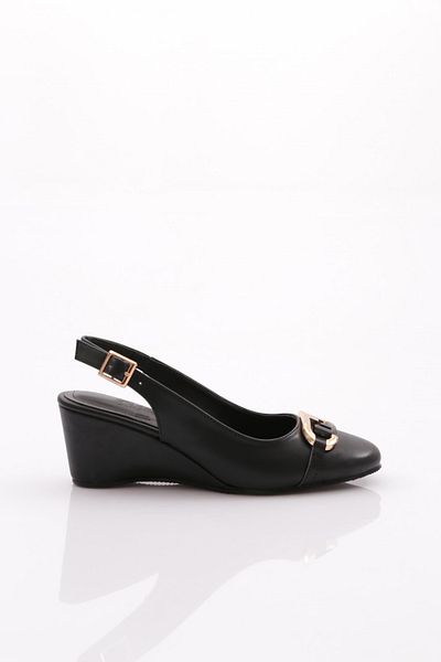 DGN 24317 Pantofi cu toc cu pană cu spatele deschis pentru femei