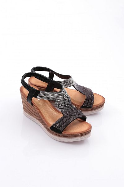 DGN Sandale de damă negre 21552328