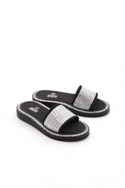 DGN Μαύρες γυναικείες παντόφλες Nubuck - 262328121212362322
