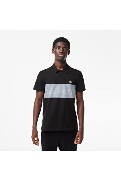 Lacoste Erkek Regular Fit Renk Bloklu Siyah Polo