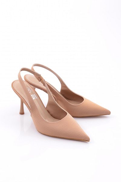 DGN 7018 Women's Elastic Open Back Heeled Shoes