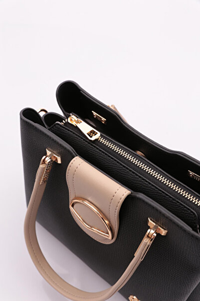 DGN Women's Shoulder and Hand Bag Black-Mink 2112103622